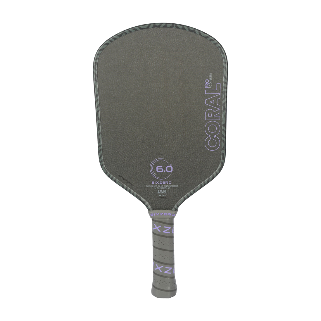Six Zero Coral Pro 16mm pickleball paddle - Hybrid shape - Ultraviolet