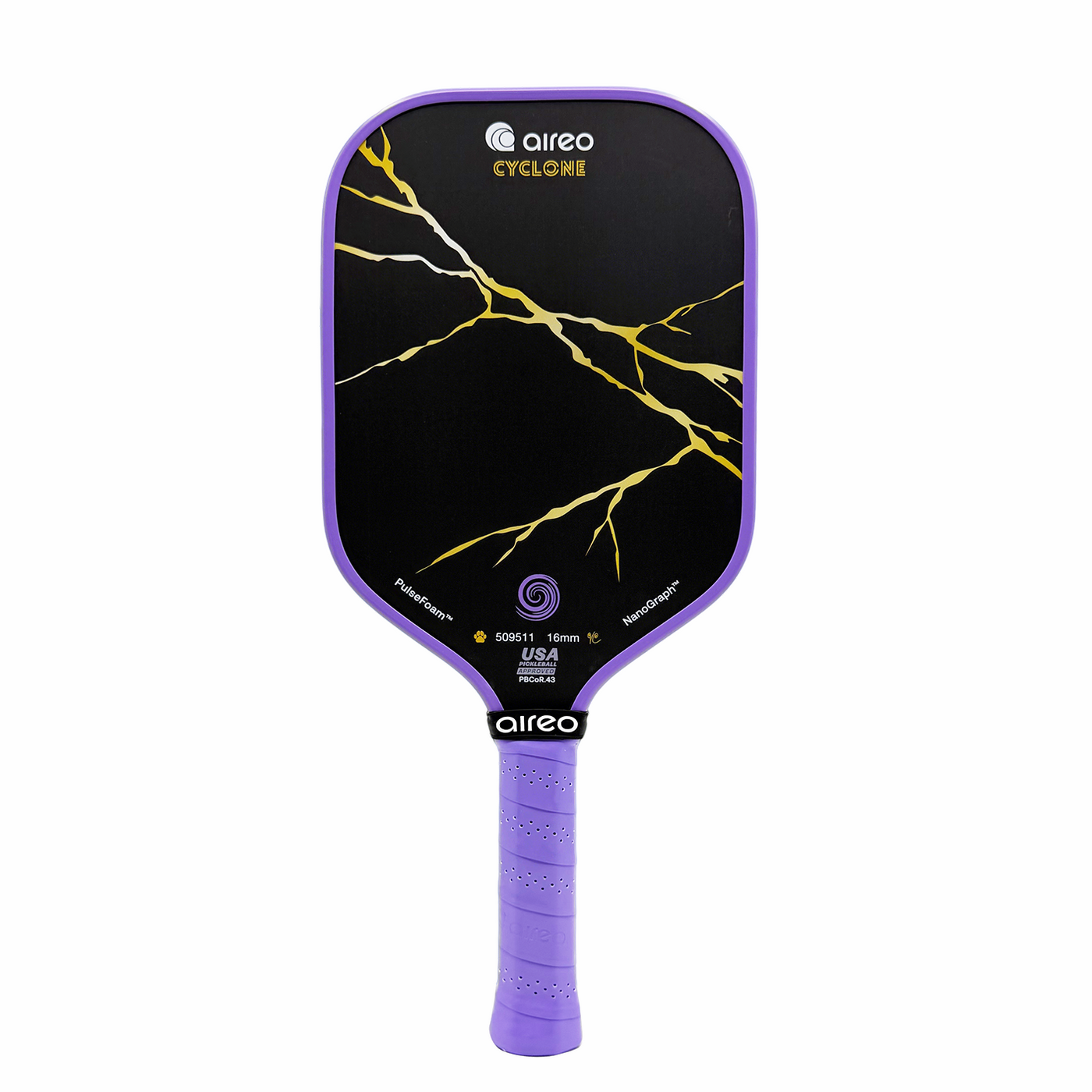 Aireo Cyclone pickleball paddle - Kintsugi colourway - front