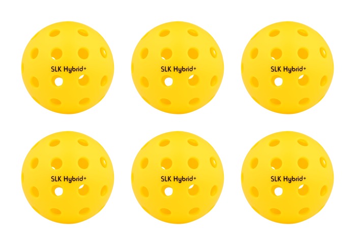 Selkirk SLK Hybrid pickleballs, 6 pack: Optic Yellow, 40-hole hybrid design