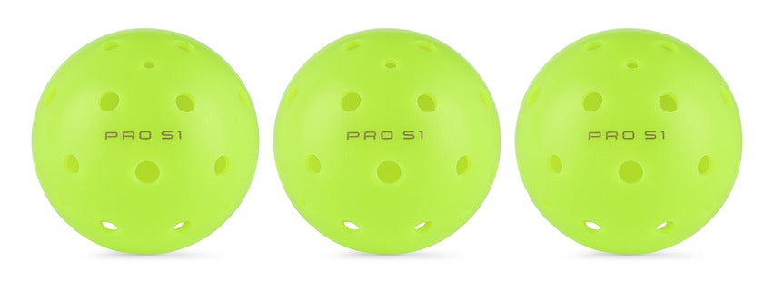 Selkirk Pro S1 pickleballs, 3 pack: Optic Green, 38-hole precision design