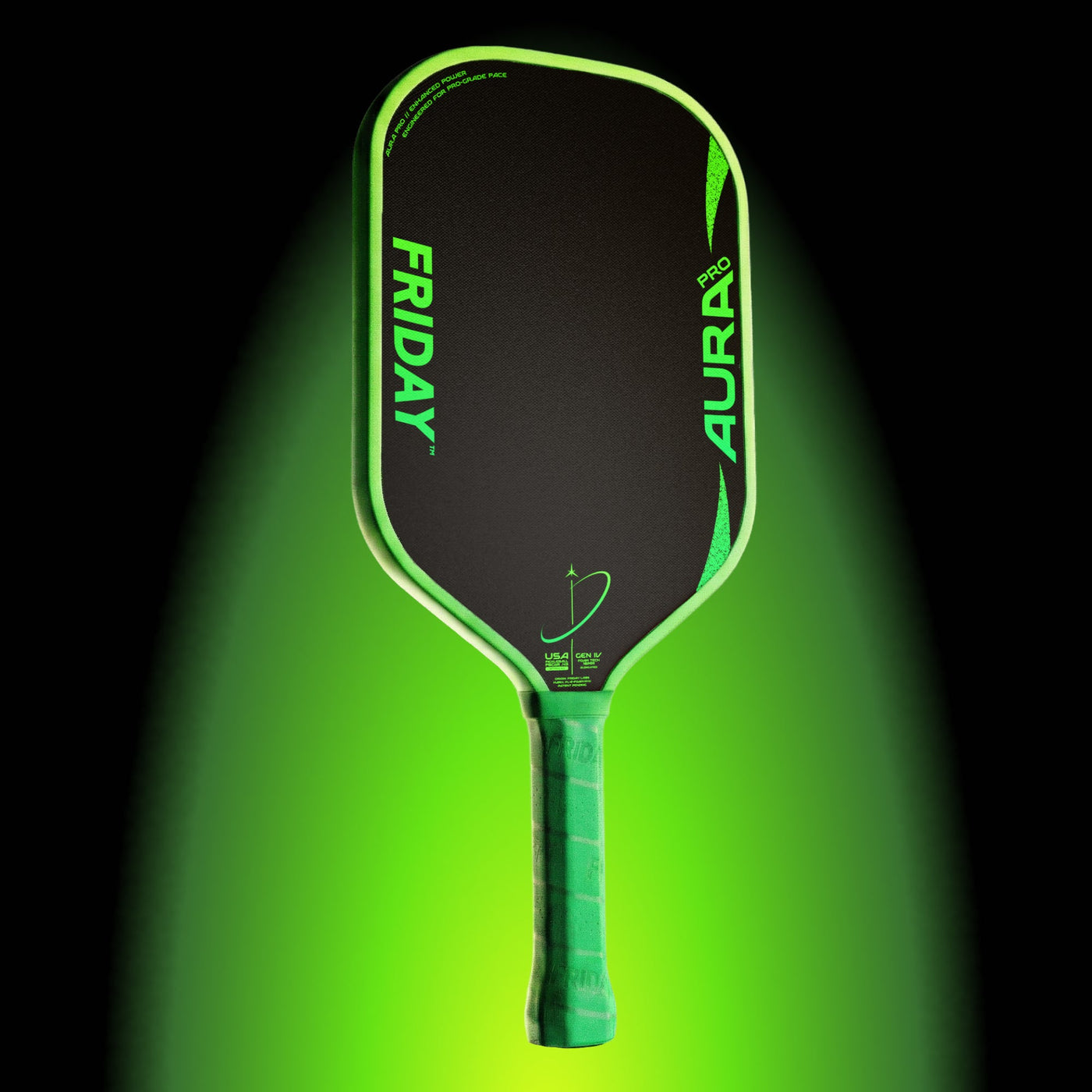 Friday Aura Pro Hybrid 16mm pickleball paddle — Green (Terra)