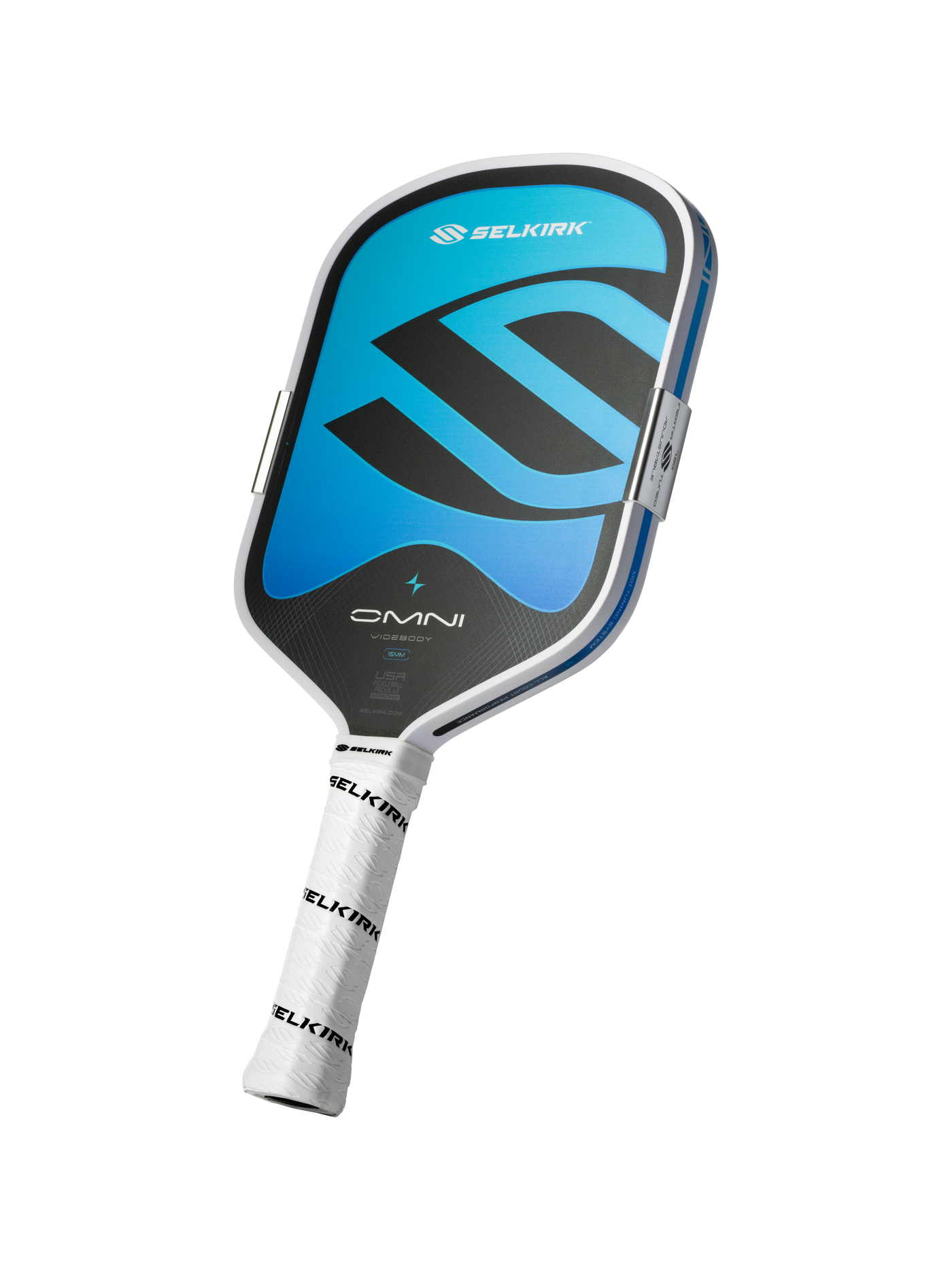 Selkirk Omni Widebody pickleball paddle - Hydro colourway - three-quarter angle